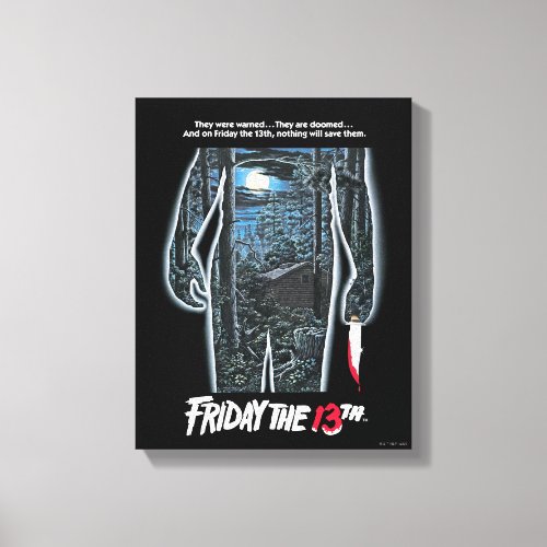 Friday the 13th  Silhouette Camp Theatrical Art Canvas Print