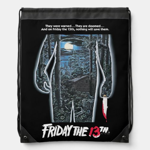 Friday the 13th  Silhouette Camp Theatrical Art Drawstring Bag