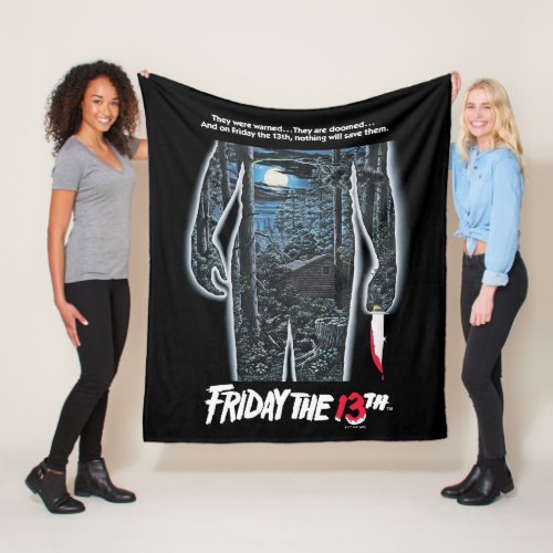 Friday the 13th  Silhouette Camp Theatrical Art Fleece Blanket