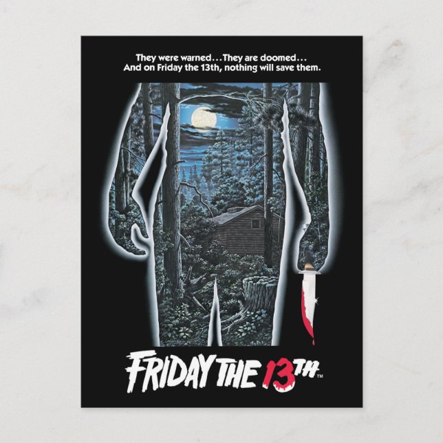 Friday the 13th | Silhouette Camp Theatrical Art Postcard (Front)