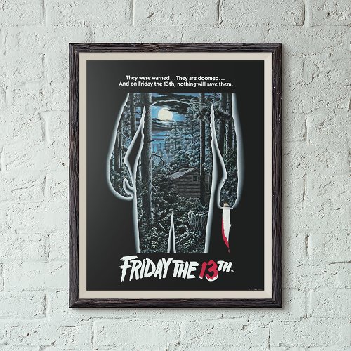 Friday the 13th  Silhouette Camp Theatrical Art Poster