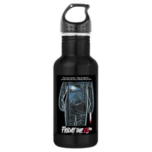 Friday the 13th Silhouette Camp Theatrical Art Stainless Steel Water Bottle