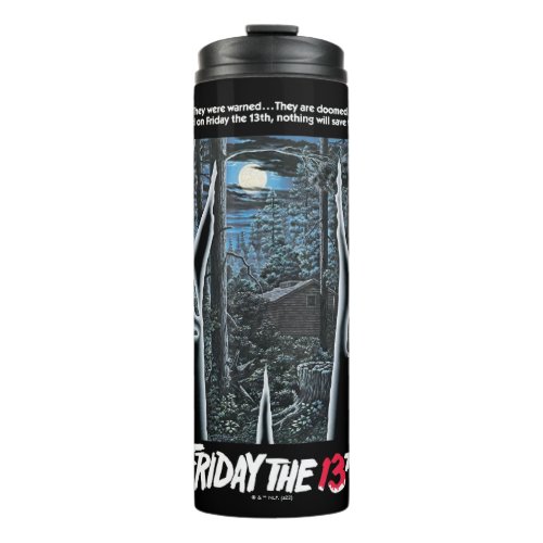 Friday the 13th  Silhouette Camp Theatrical Art Thermal Tumbler