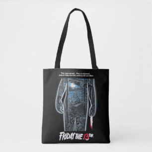 Friday the 13th Silhouette Camp Theatrical Art Tote Bag