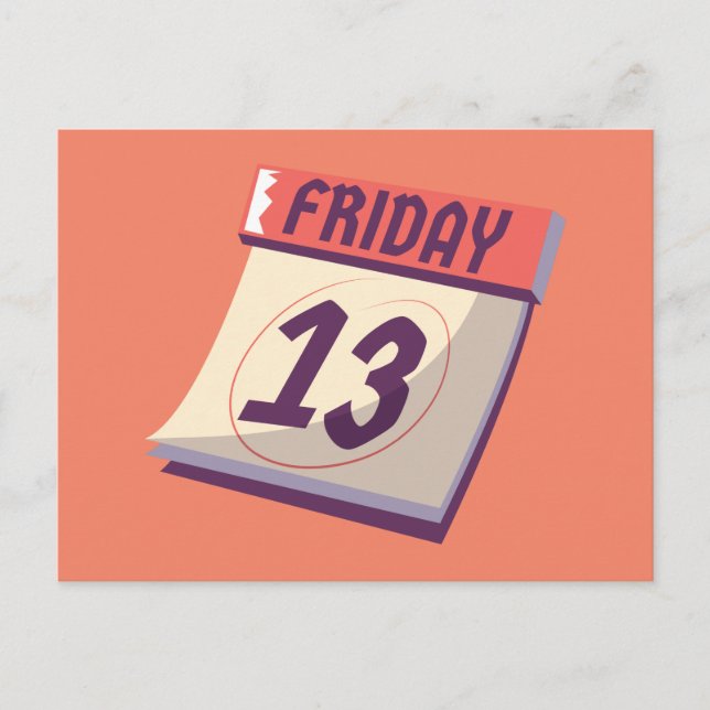 Friday the 13th // Spooky Novelty Postcard (Front)