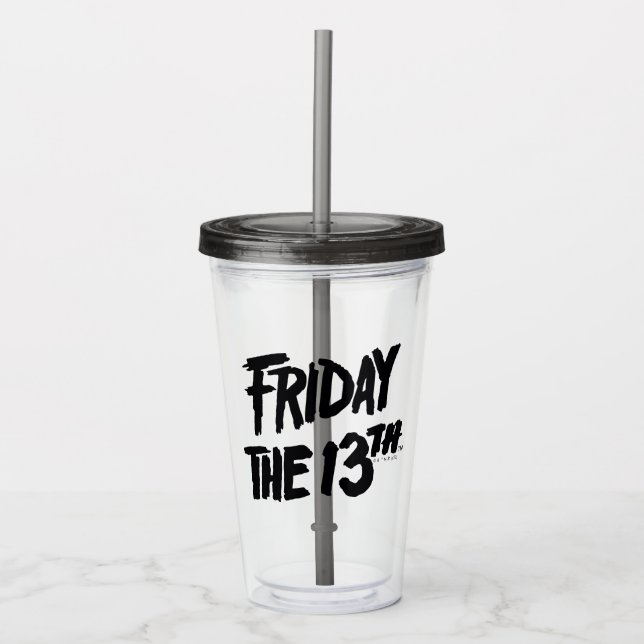 Friday the 13th | Stacked Painted Logo Acrylic Tumbler (Front)