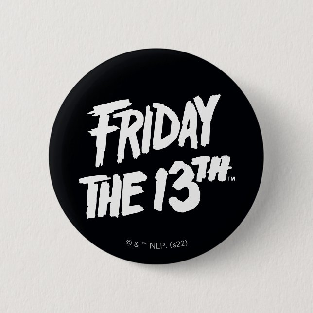 Friday the 13th | Stacked Painted Logo Button (Front)