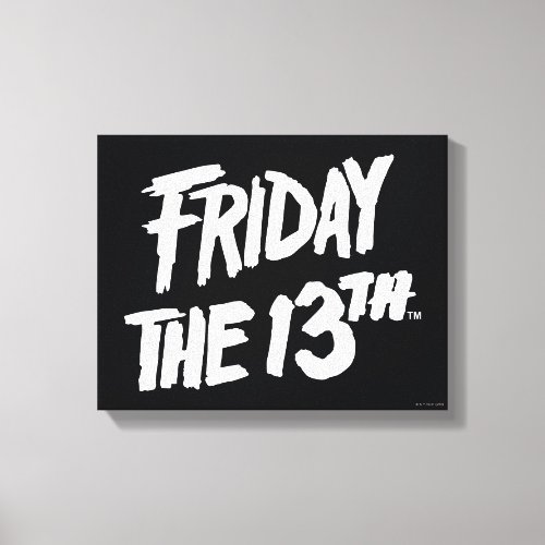 Friday the 13th  Stacked Painted Logo Canvas Print