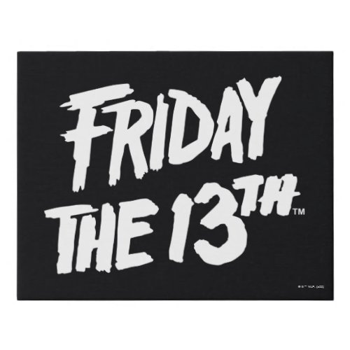 Friday the 13th  Stacked Painted Logo Faux Canvas Print