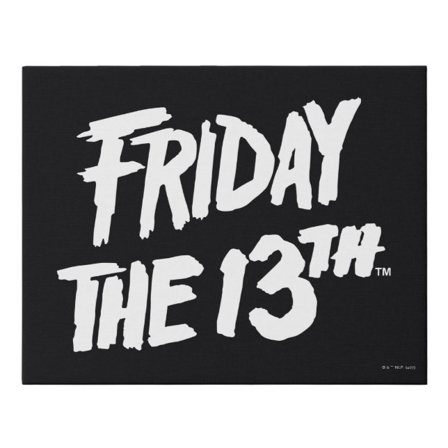 Friday the 13th | Stacked Painted Logo Faux Canvas Print (Front)