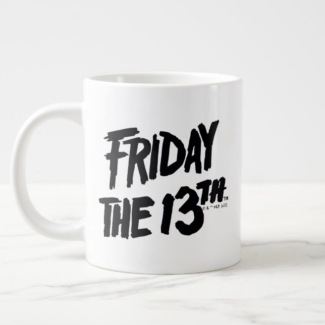 Friday the 13th | Stacked Painted Logo Giant Coffee Mug (Left)