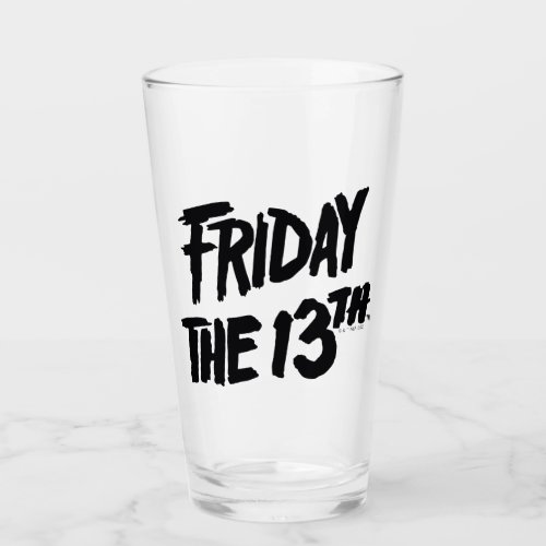 Friday the 13th  Stacked Painted Logo Glass