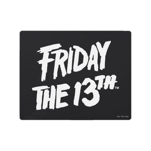 Friday the 13th  Stacked Painted Logo Metal Print