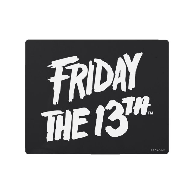 Friday the 13th | Stacked Painted Logo Metal Print (Front)