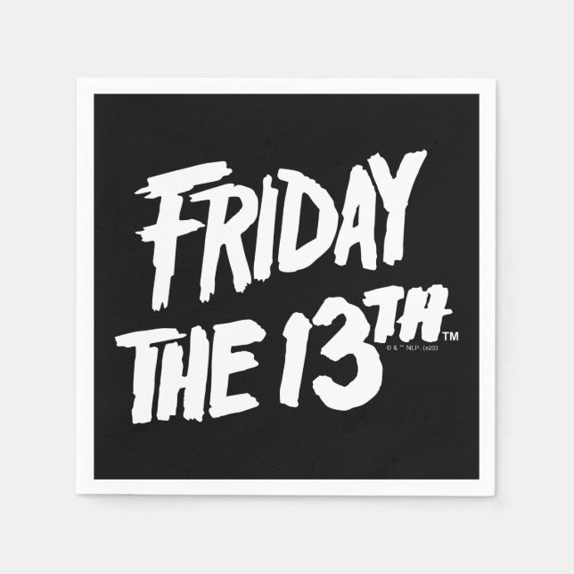 Friday the 13th | Stacked Painted Logo Napkins (Front)