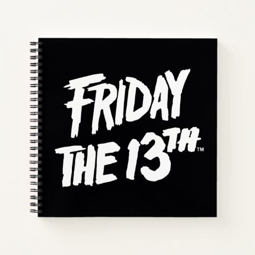 Friday the 13th  Stacked Painted Logo Notebook