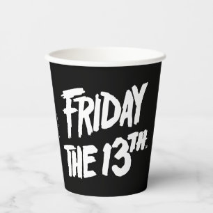 Friday the 13th Stacked Painted Logo Paper Cups