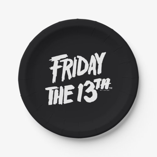 Friday the 13th  Stacked Painted Logo Paper Plates