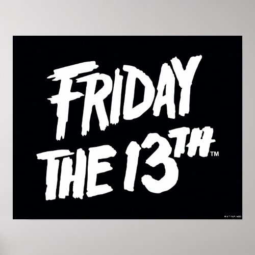 Friday the 13th  Stacked Painted Logo Poster