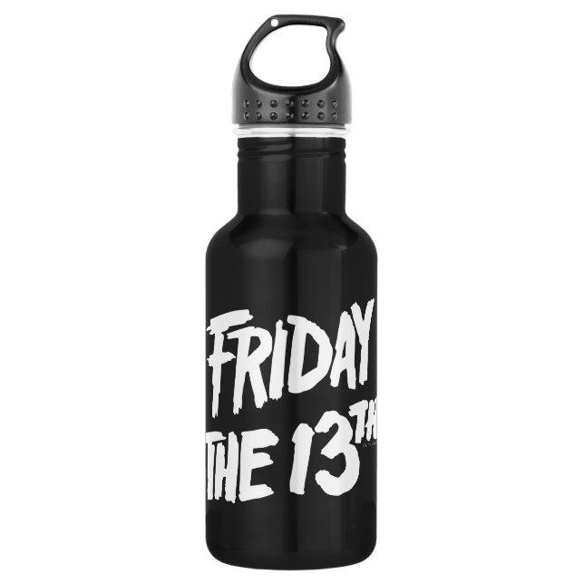 Friday the 13th | Stacked Painted Logo Stainless Steel Water Bottle (Front)