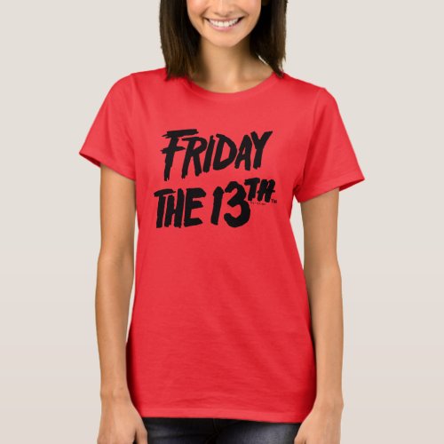 Friday the 13th  Stacked Painted Logo T_Shirt