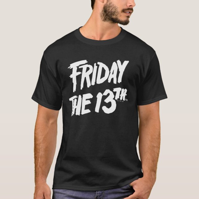 Friday the 13th | Stacked Painted Logo T-Shirt (Front)