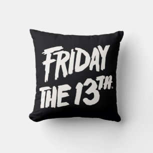 Friday the 13th   Stacked Painted Logo Throw Pillow