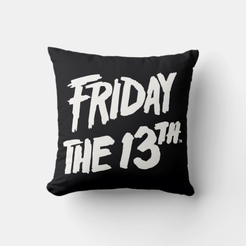 Friday the 13th  Stacked Painted Logo Throw Pillow