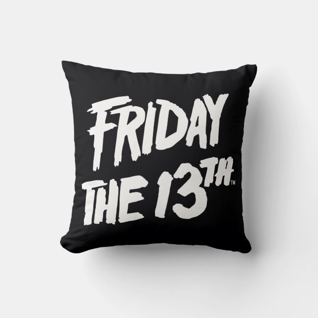 Friday the 13th | Stacked Painted Logo Throw Pillow (Front)