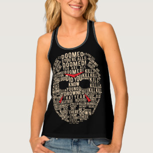 Friday the 13th Typography Hockey Mask Tank Top
