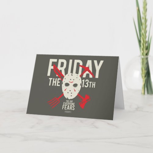 Friday the 13th  Weapons Cross Hockey Mask Card