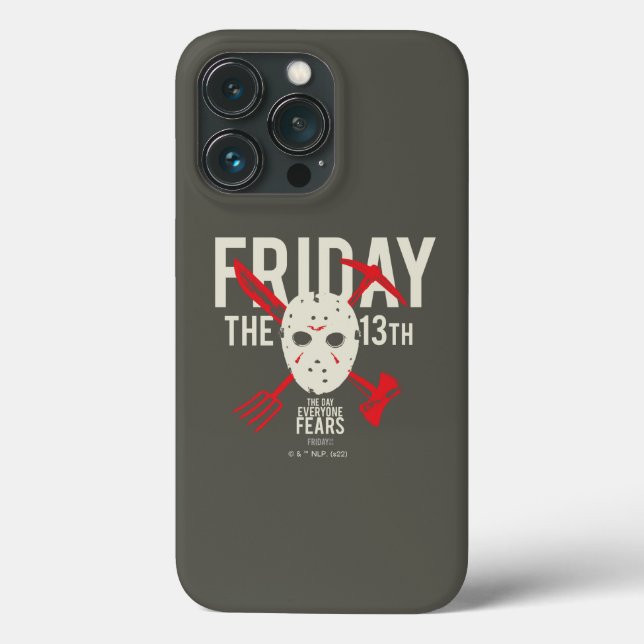Friday the 13th | Weapons Cross Hockey Mask Case-Mate iPhone Case (Back)
