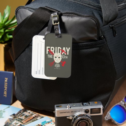 Friday the 13th  Weapons Cross Hockey Mask Luggage Tag