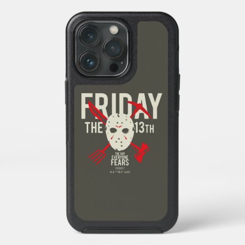 Friday the 13th  Weapons Cross Hockey Mask iPhone 13 Pro Case