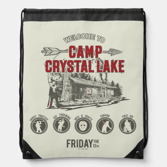Friday the 13th | Welcome to Camp Crystal Lake Drawstring Bag (Front)