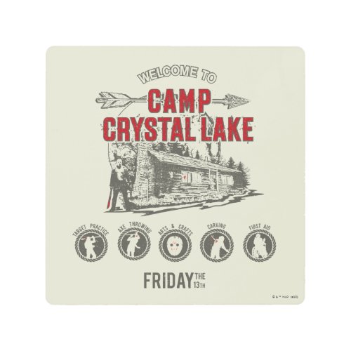 Friday the 13th  Welcome to Camp Crystal Lake Metal Print