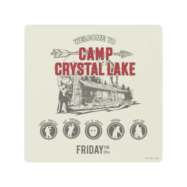Friday the 13th | Welcome to Camp Crystal Lake Metal Print (Front)
