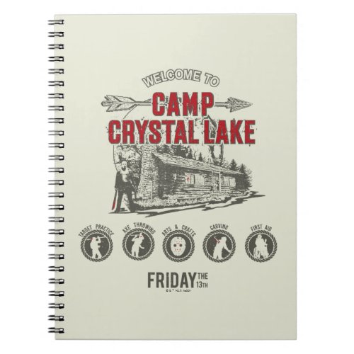 Friday the 13th  Welcome to Camp Crystal Lake Notebook