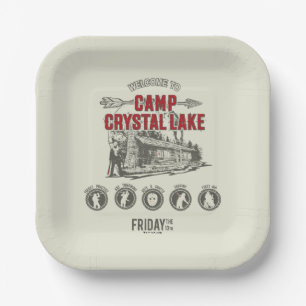 Friday the 13th Welcome to Camp Crystal Lake Paper Plates