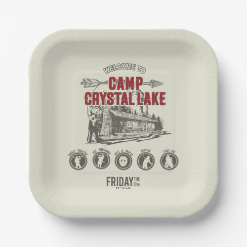 Friday the 13th  Welcome to Camp Crystal Lake Paper Plates
