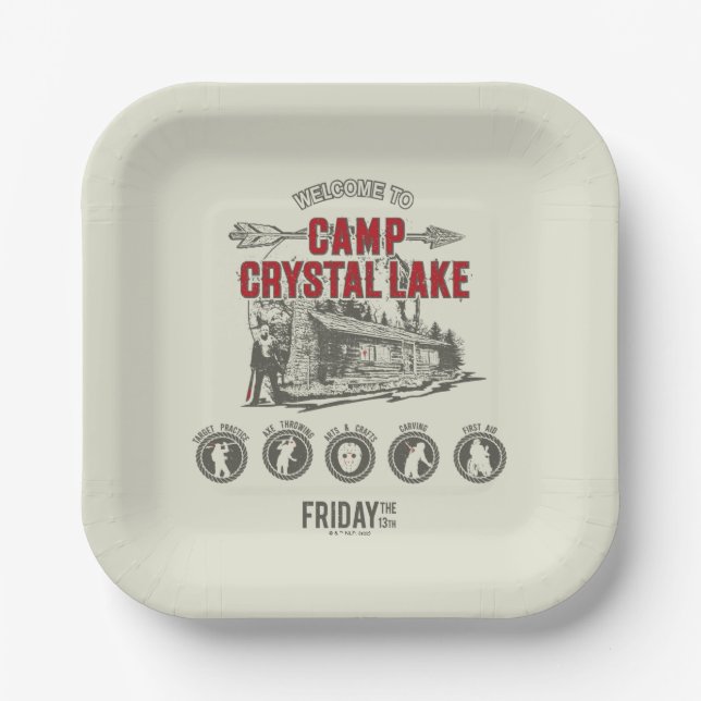 Friday the 13th | Welcome to Camp Crystal Lake Paper Plates (Front)