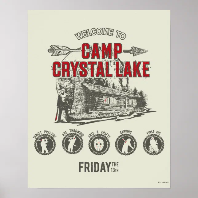 Friday the 13th | Welcome to Camp Crystal Lake Poster | Zazzle