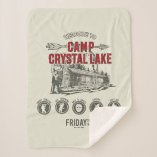 Friday the 13th Welcome to Camp Crystal Lake Sherpa Blanket