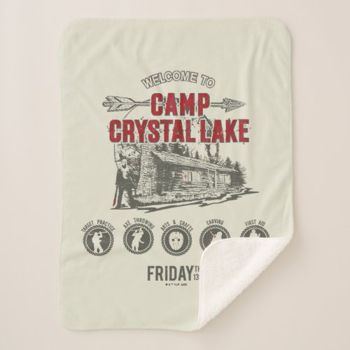 Friday the 13th  Welcome to Camp Crystal Lake Sherpa Blanket