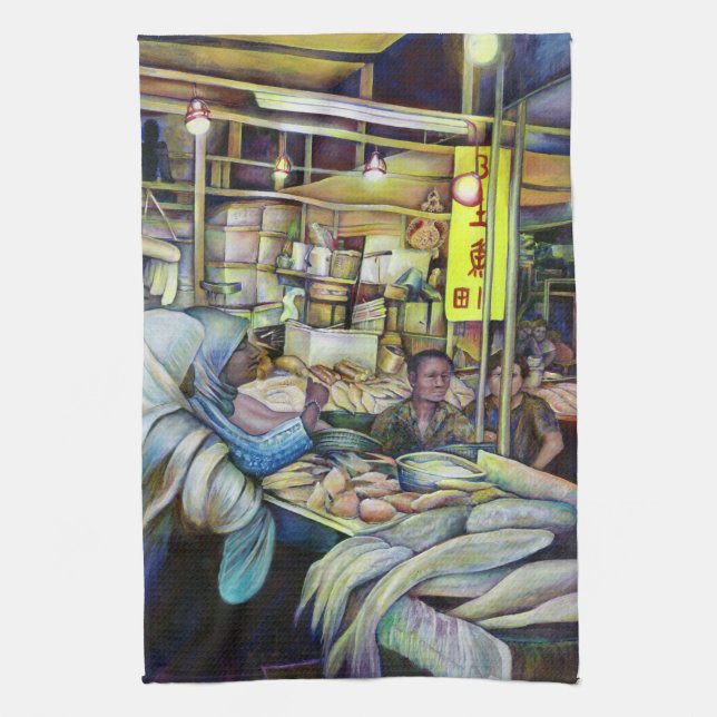 Friday's Fine Fresh Fish, Singapore Towel (Vertical)