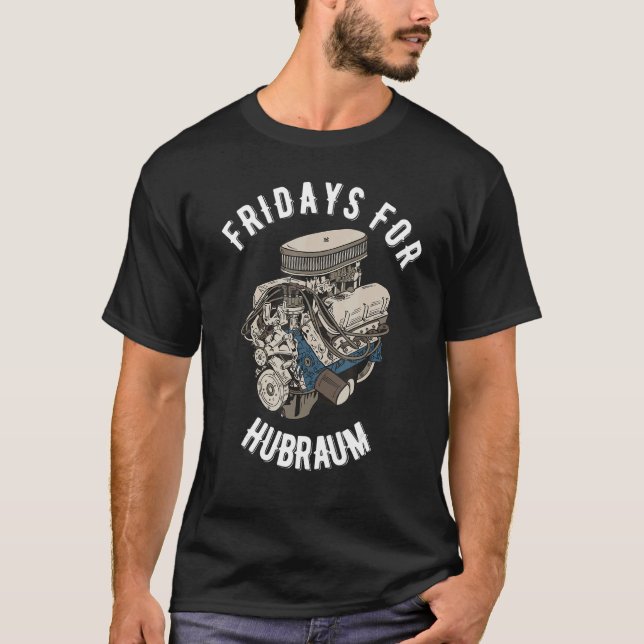 Fridays For Hubraum Skull Pistons Freedom Future T-Shirt (Front)