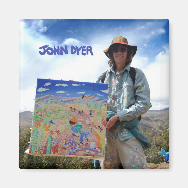 Fridge Art: Artist John Dyer Profile Photo Magnet Zazzle