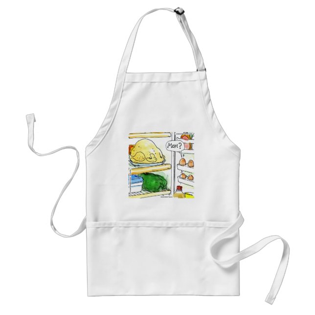 Fridge Chicken Egg Family Funny Adult Apron (Front)