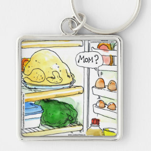 Fridge Chicken Egg Family Funny Keychain