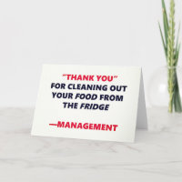Fridge Cleaning Funny Thank You Office Humor